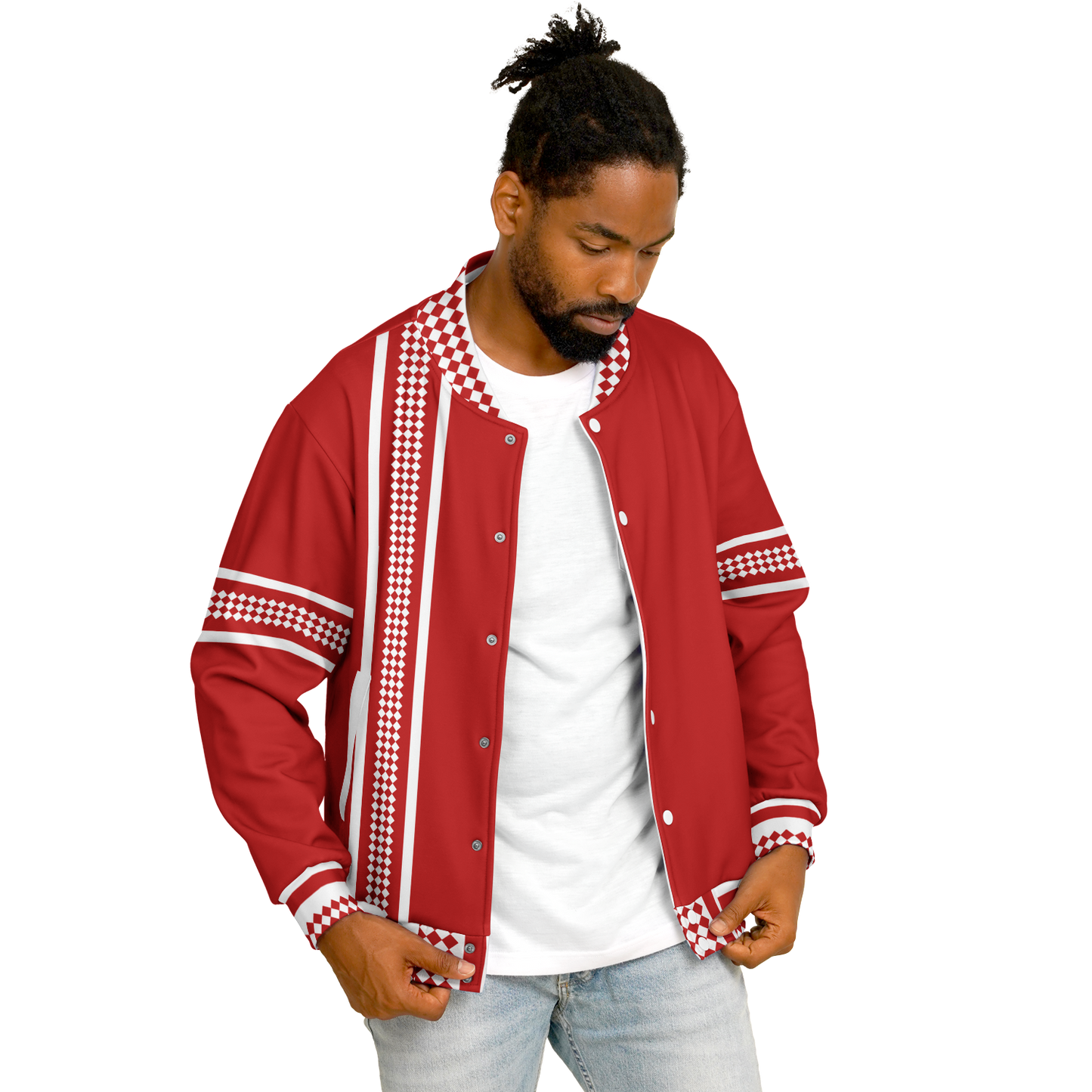 Baseball Jacket - Red Christmas Numbered