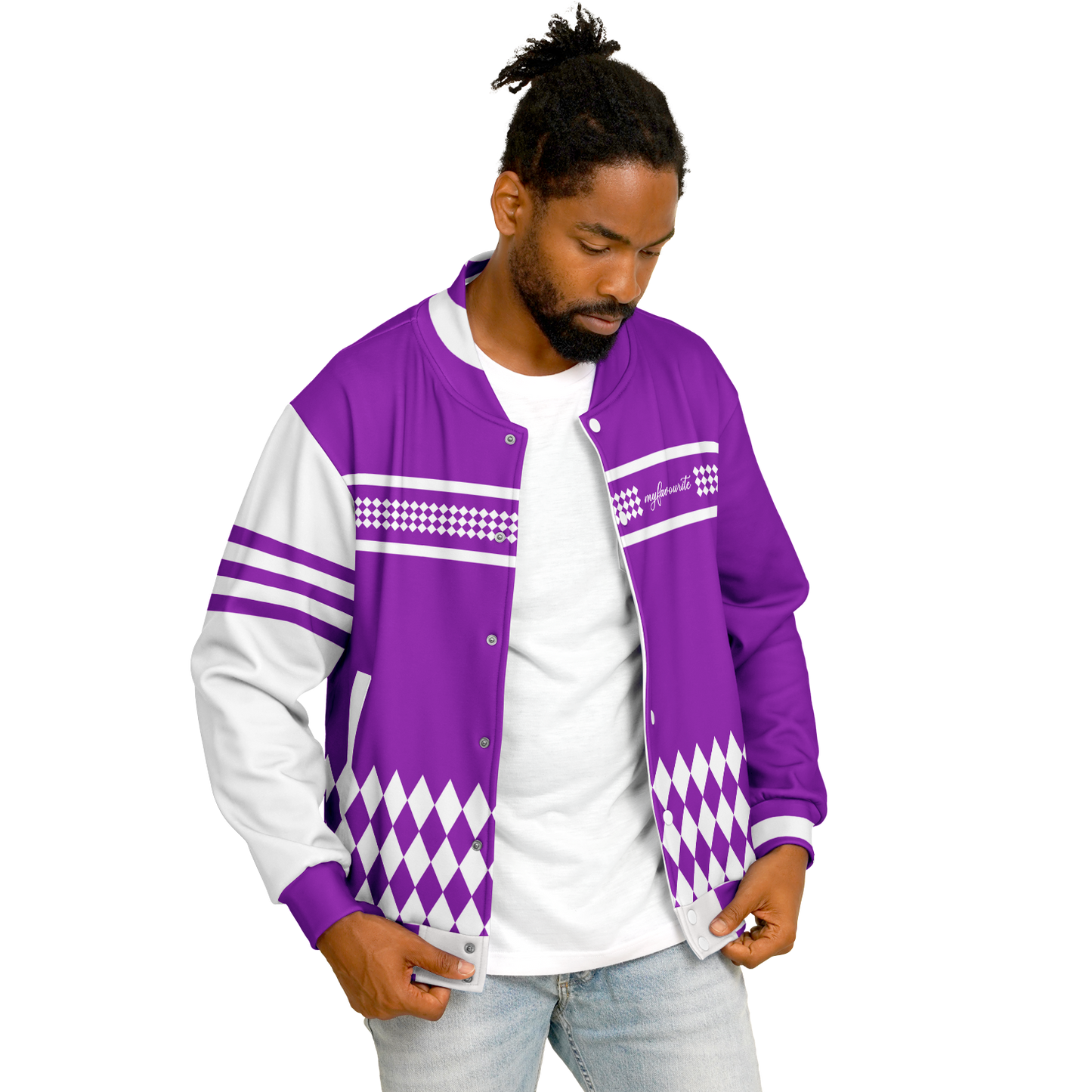 Baseball Jacket - Purple Christmas Numbered