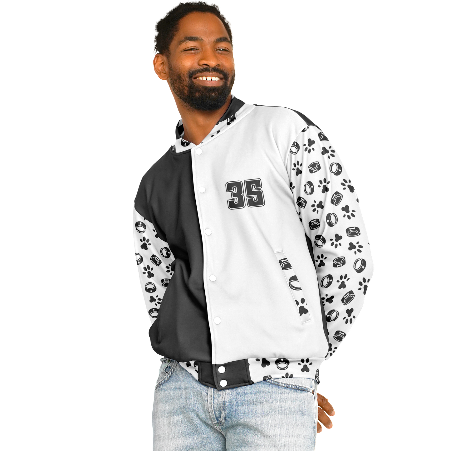 Baseball Jacket - Paw Prints