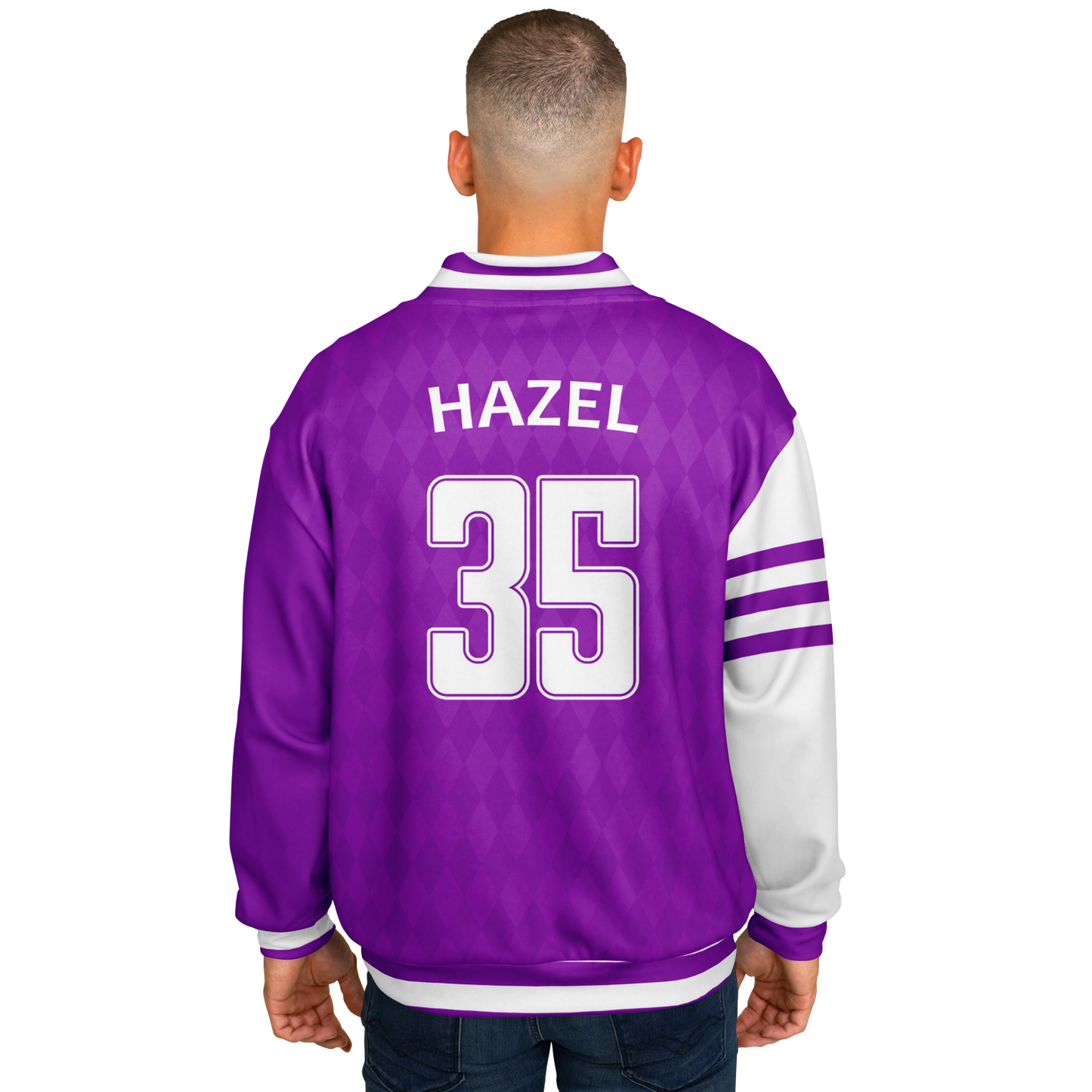 Baseball Jacket - Purple Christmas Numbered