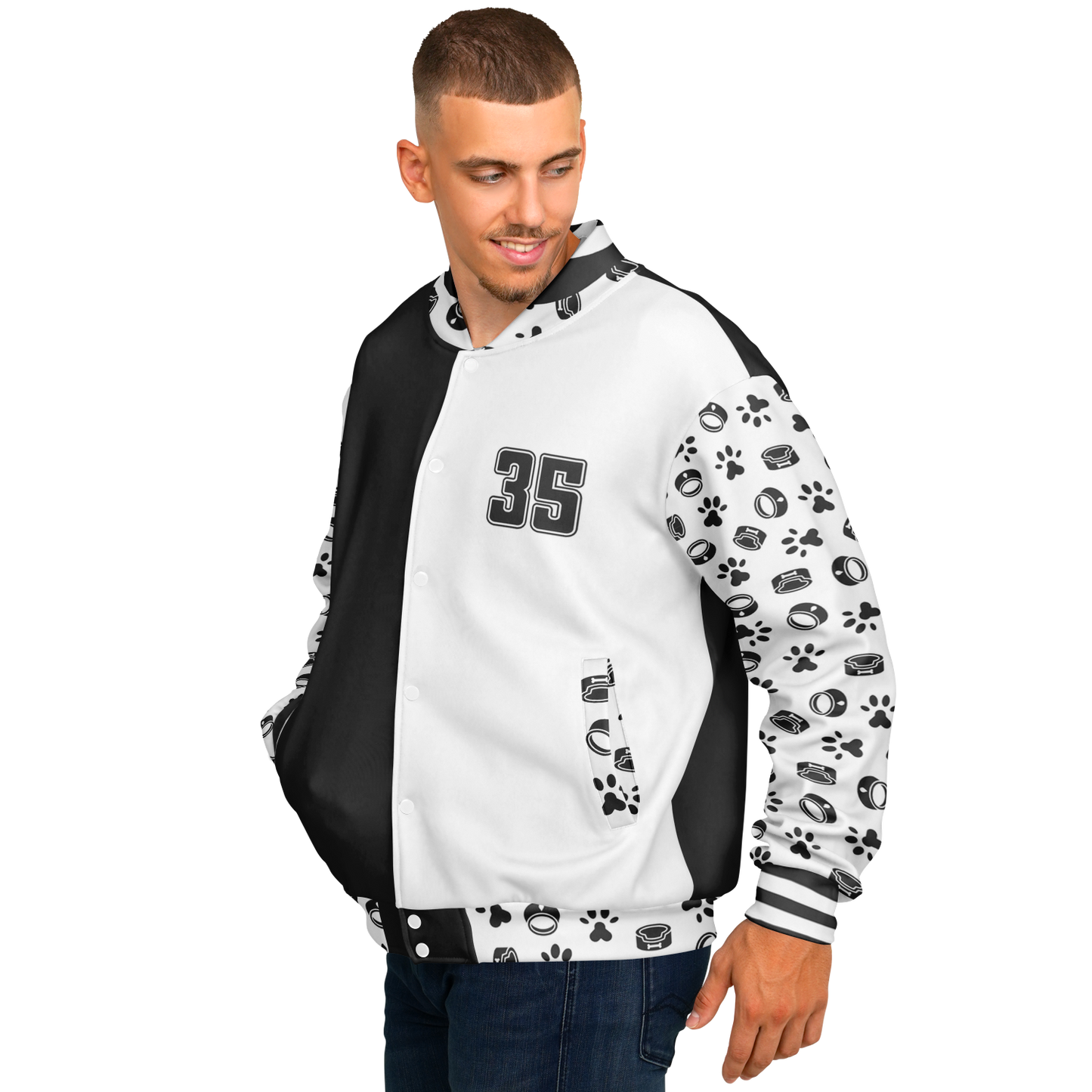 Baseball Jacket - Paw Prints