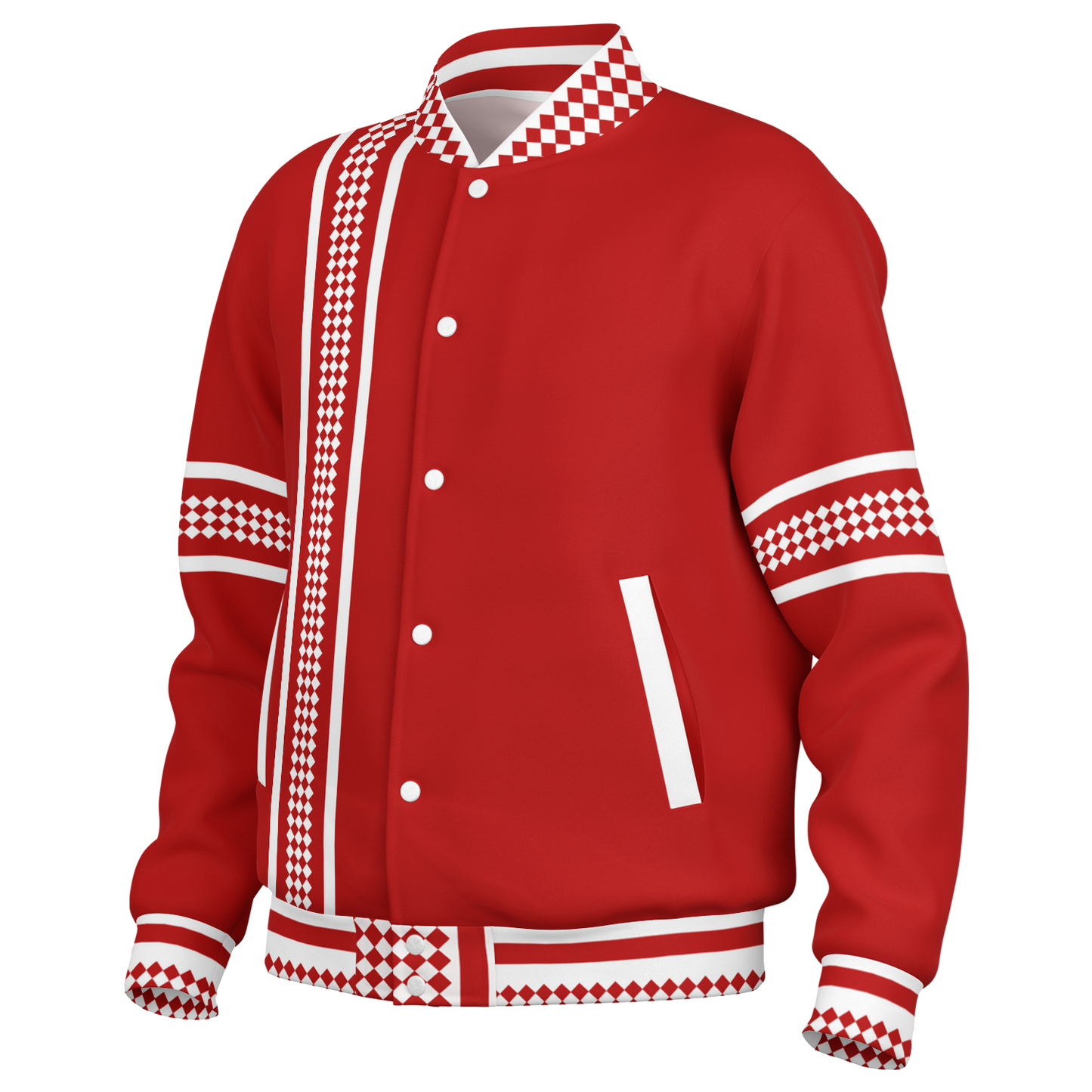 Baseball Jacket - Red Christmas Numbered