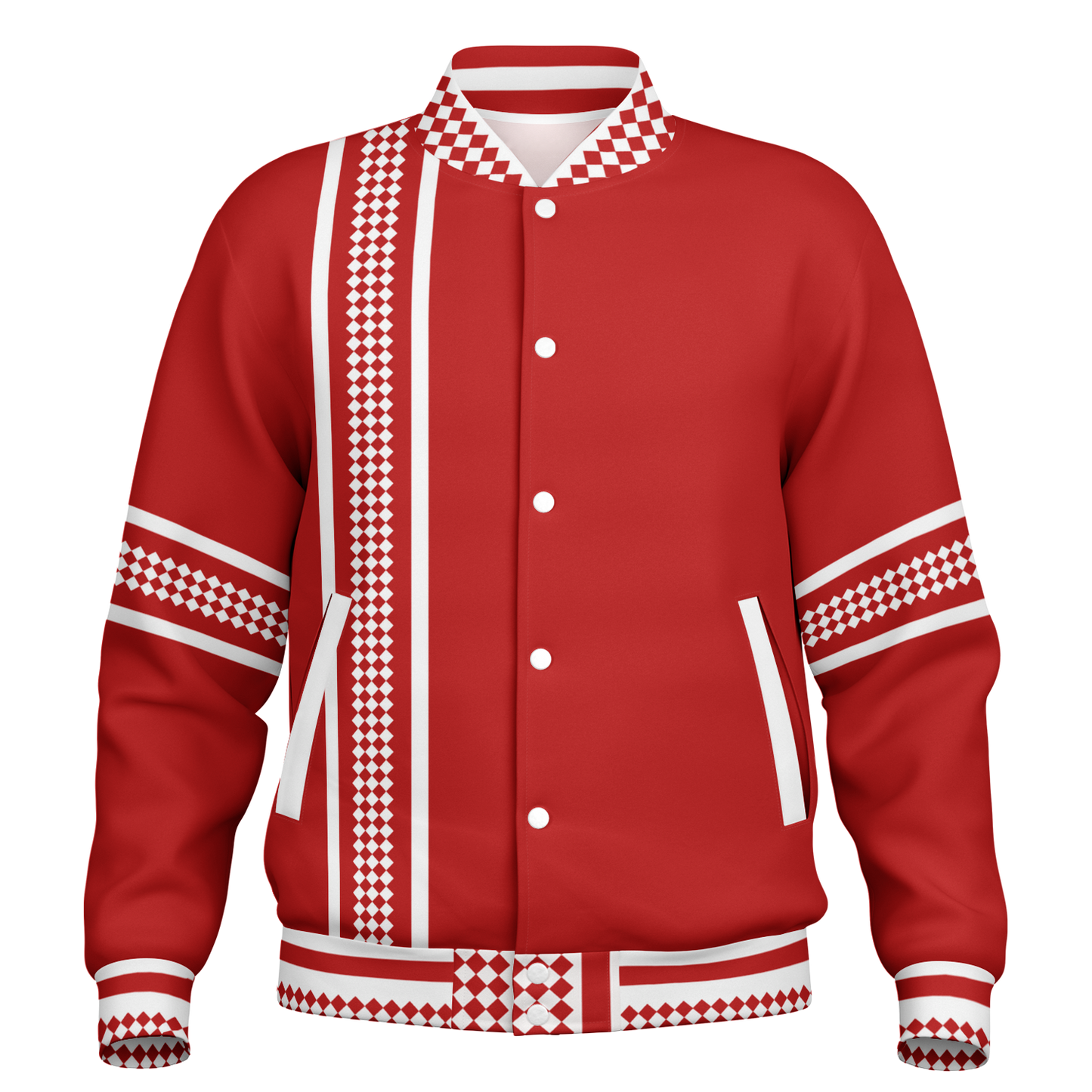 Baseball Jacket - Red Christmas Numbered