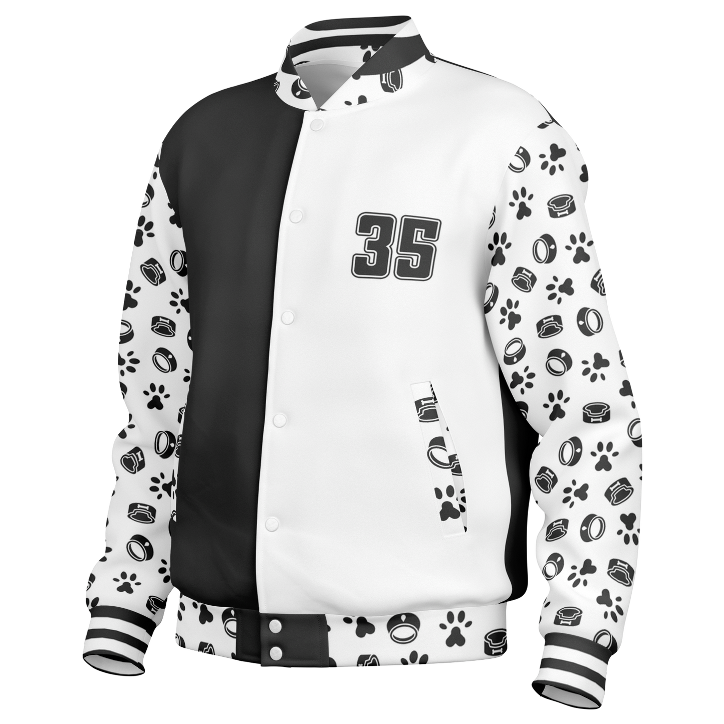 Baseball Jacket - Paw Prints