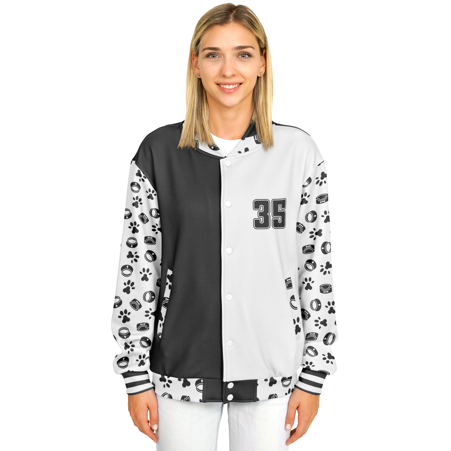 Baseball Jacket - Paw Prints