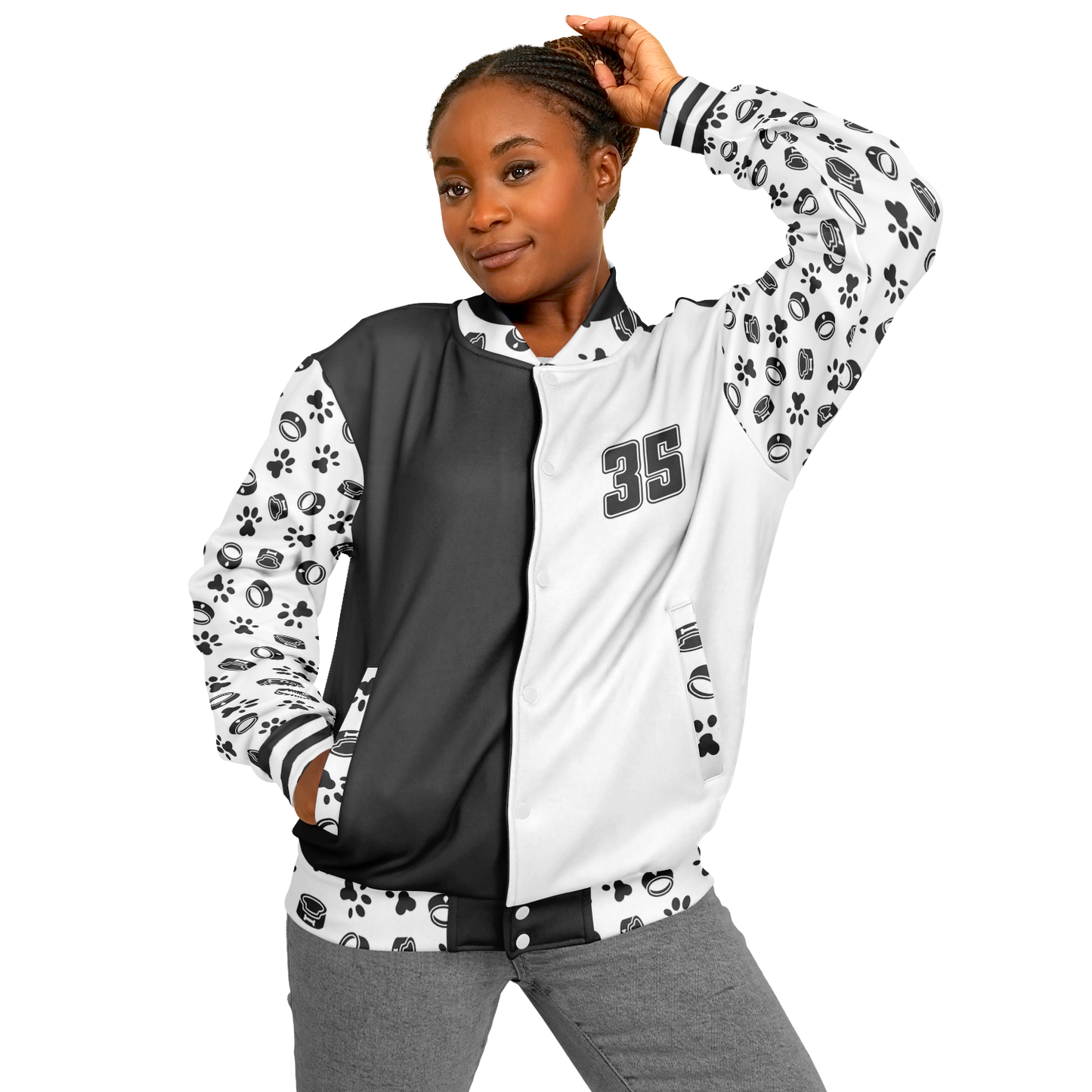 Baseball Jacket - Paw Prints