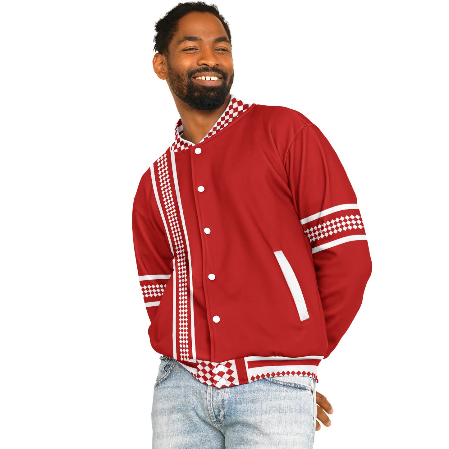 Baseball Jacket - Red Christmas Numbered