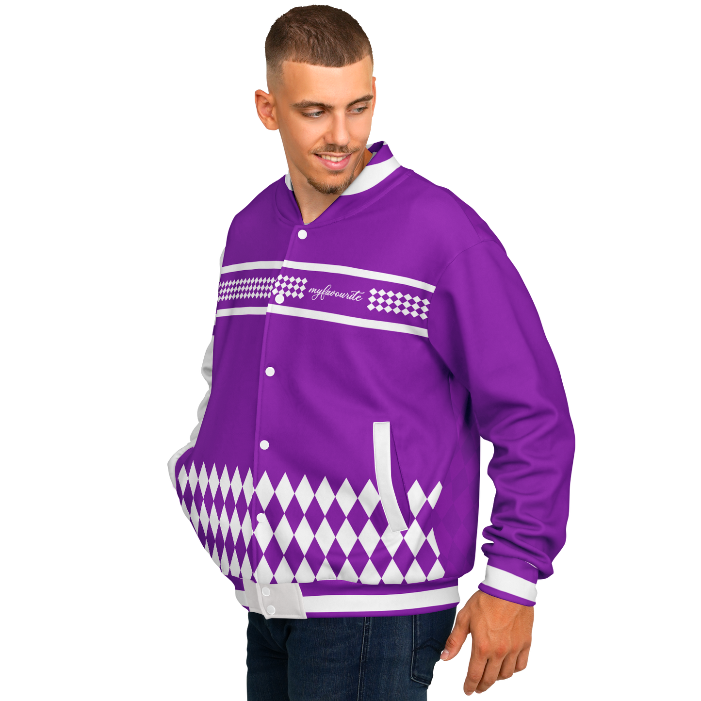 Baseball Jacket - Purple Christmas Numbered
