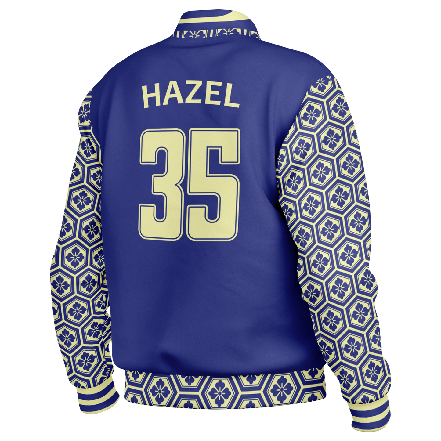 Baseball Jacket - Floral Hex Patterned