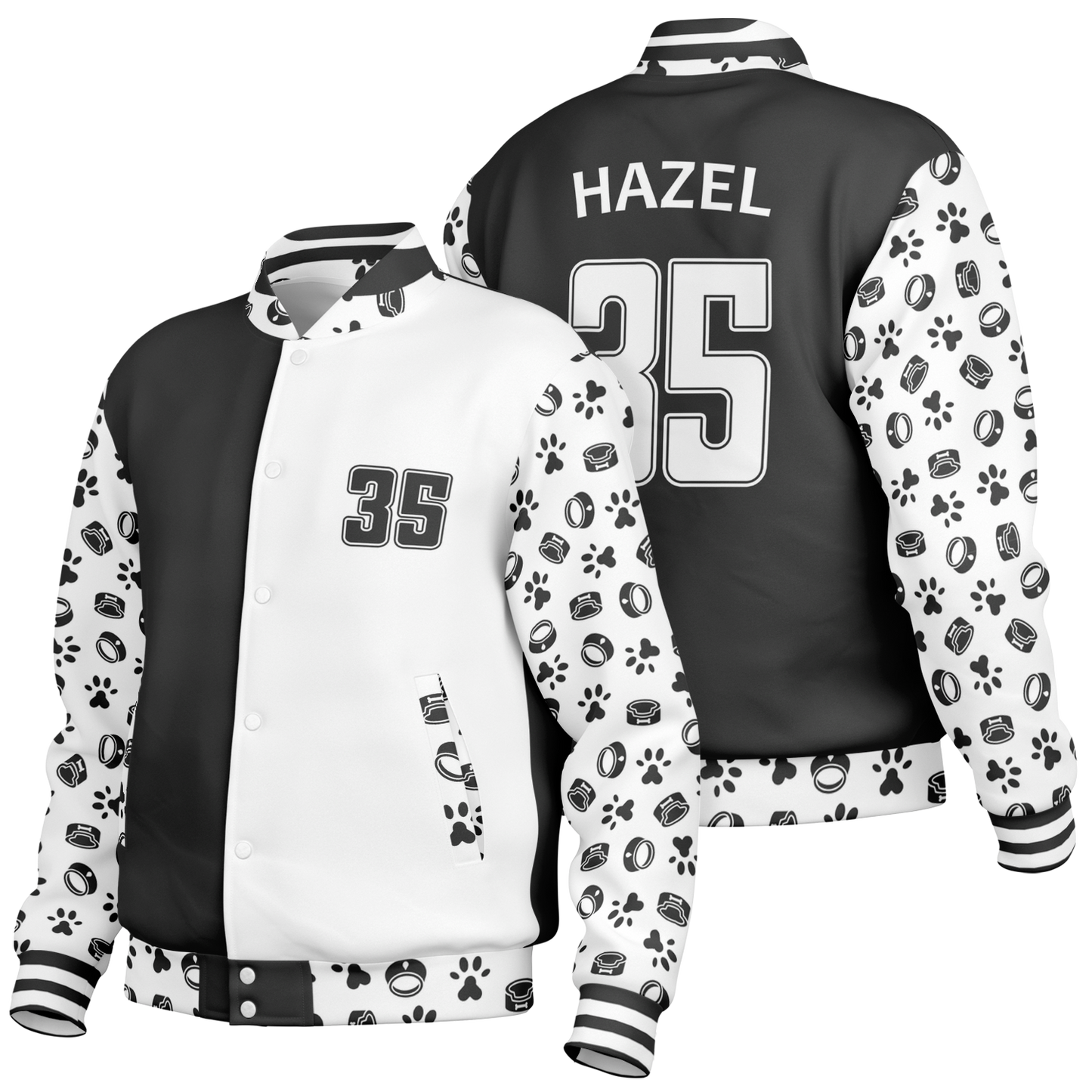 Baseball Jacket - Paw Prints