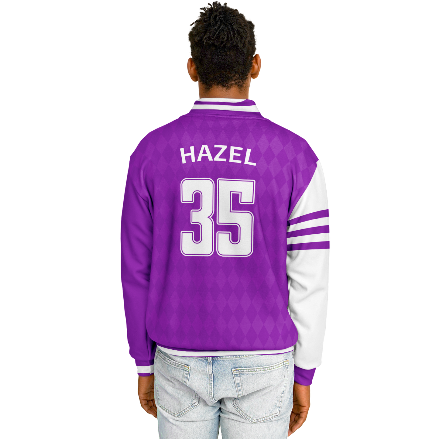 Baseball Jacket - Purple Christmas Numbered