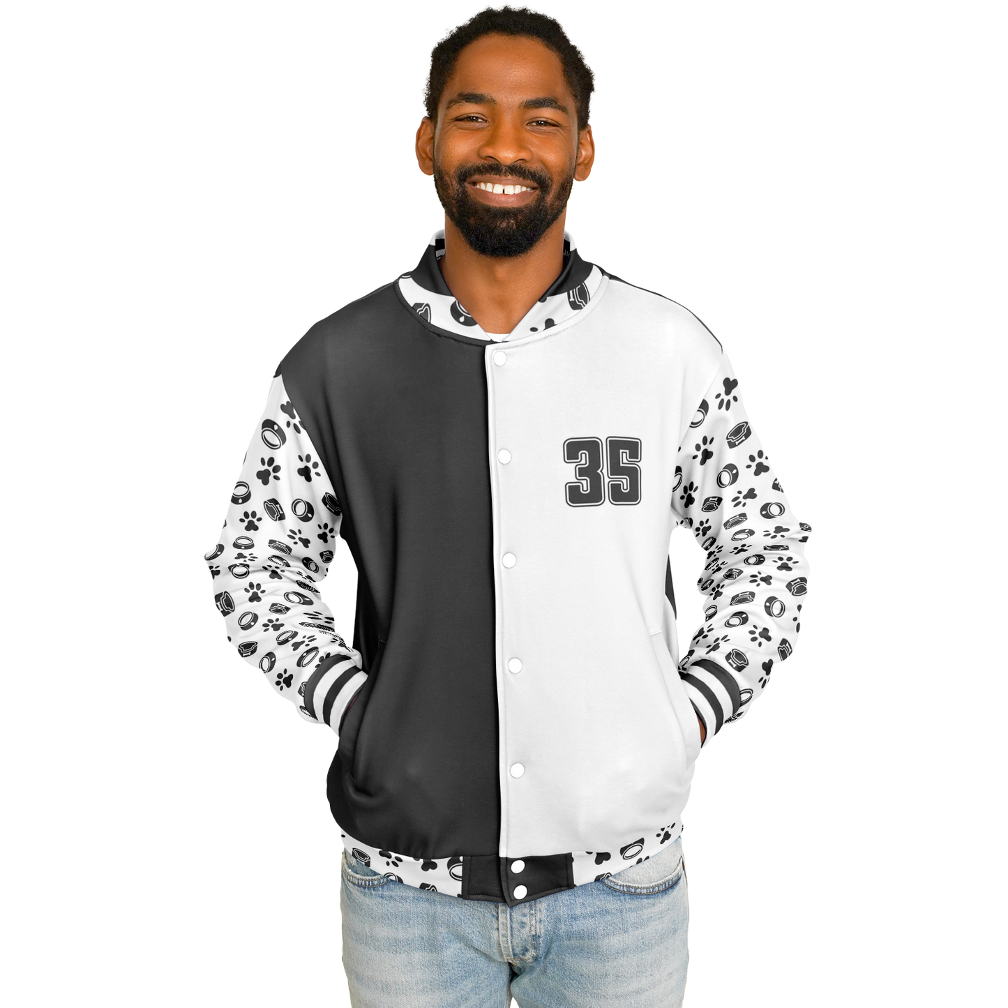 Baseball Jacket - Paw Prints