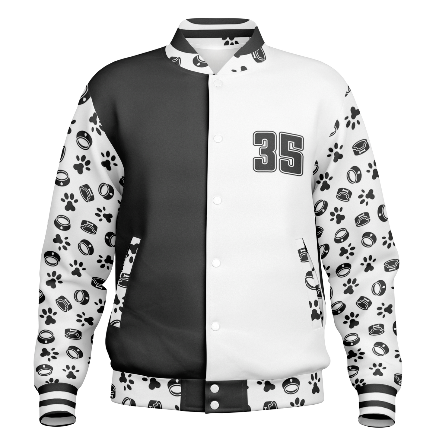 Baseball Jacket - Paw Prints