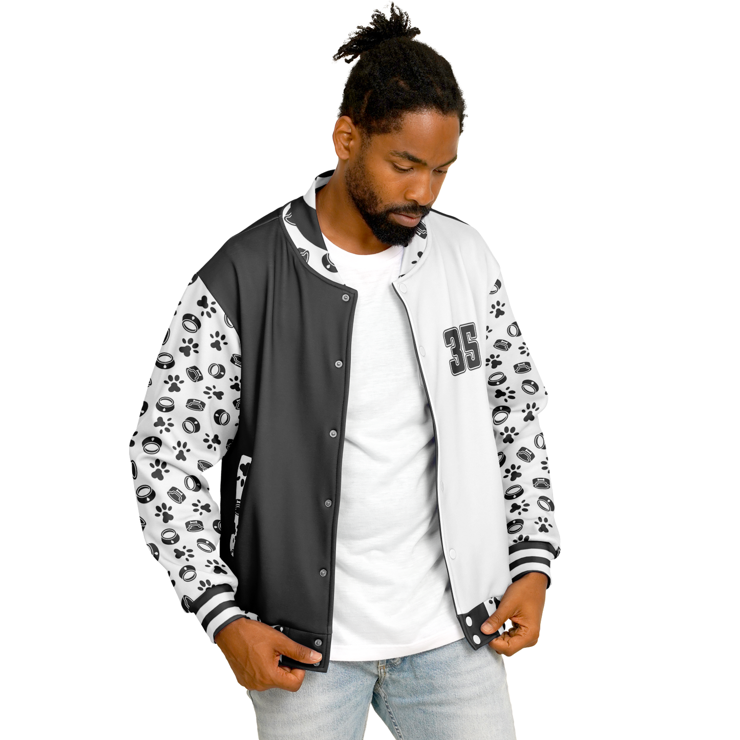 Baseball Jacket - Paw Prints