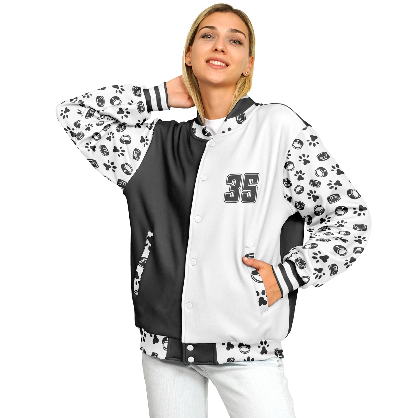 Baseball Jacket - Paw Prints