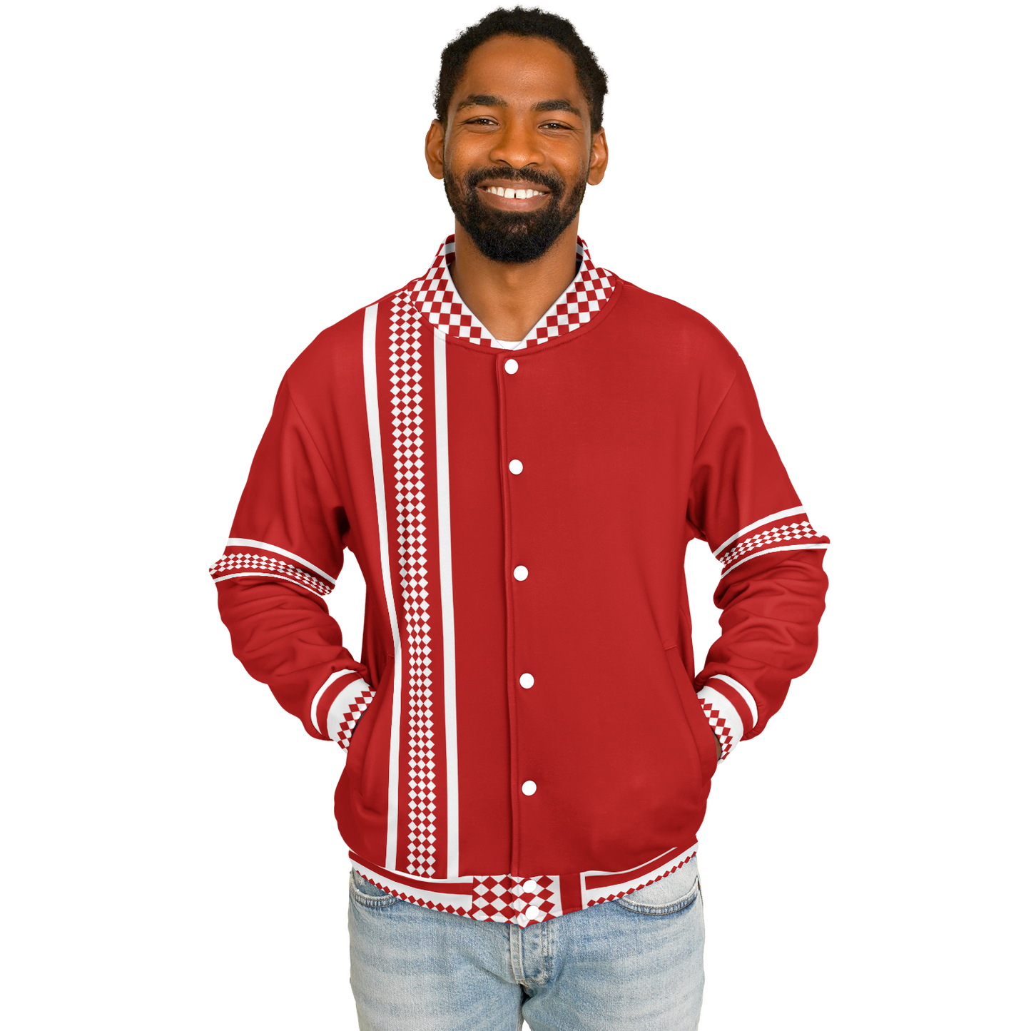 Baseball Jacket - Red Christmas Numbered