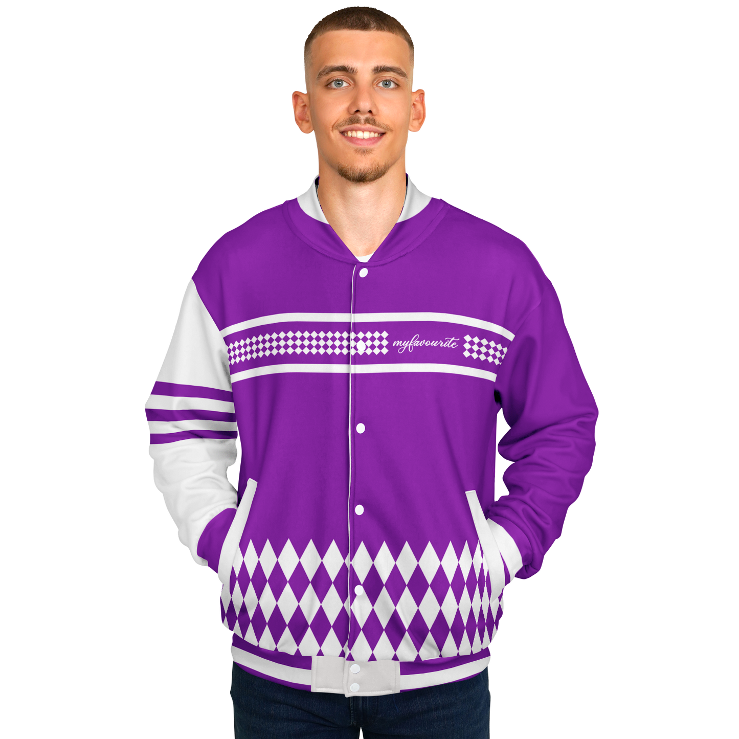Baseball Jacket - Purple Christmas Numbered
