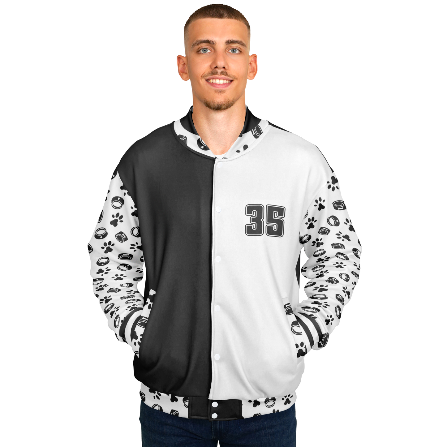 Baseball Jacket - Paw Prints
