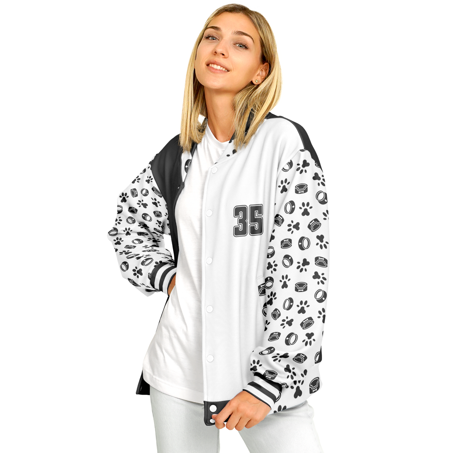 Baseball Jacket - Paw Prints