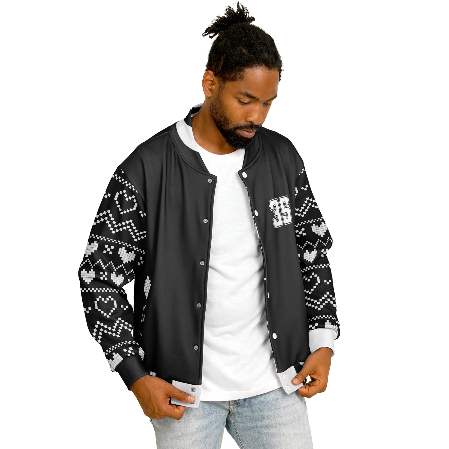 Baseball Jacket - Black Christmas Numbered