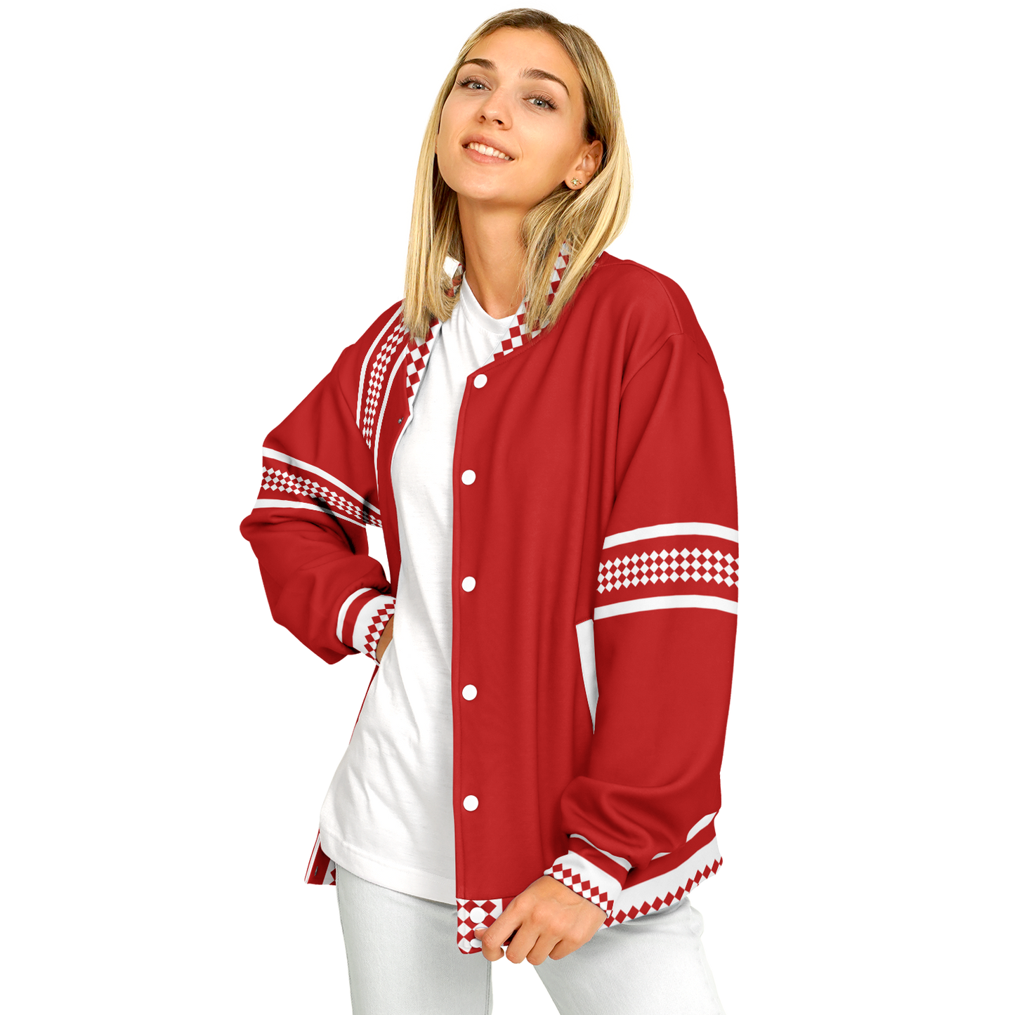 Baseball Jacket - Red Christmas Numbered