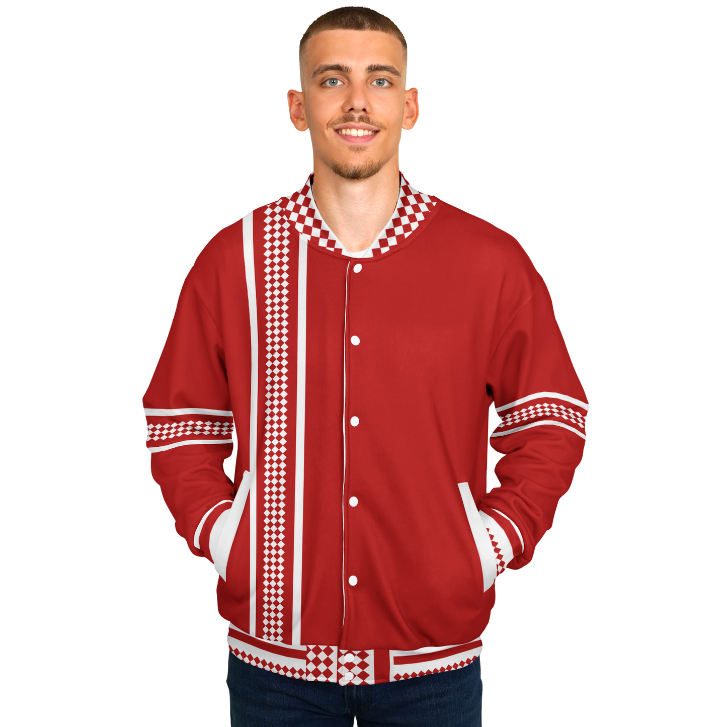 Baseball Jacket - Red Christmas Numbered