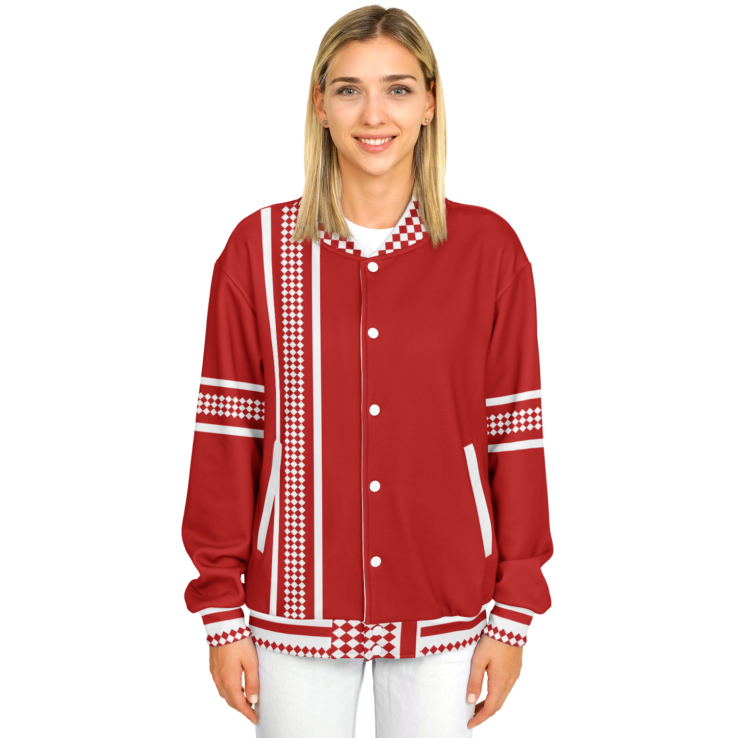 Baseball Jacket - Red Christmas Numbered