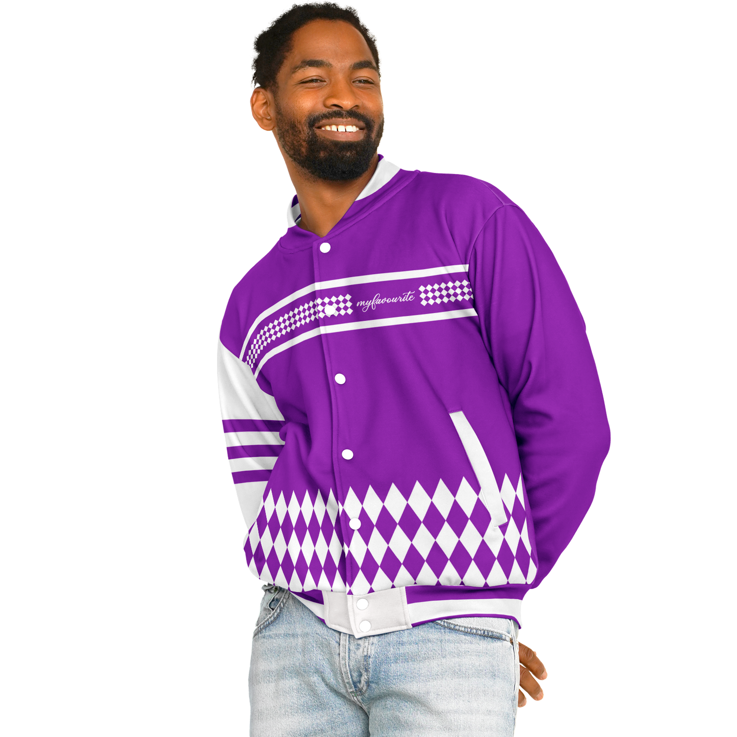 Baseball Jacket - Purple Christmas Numbered