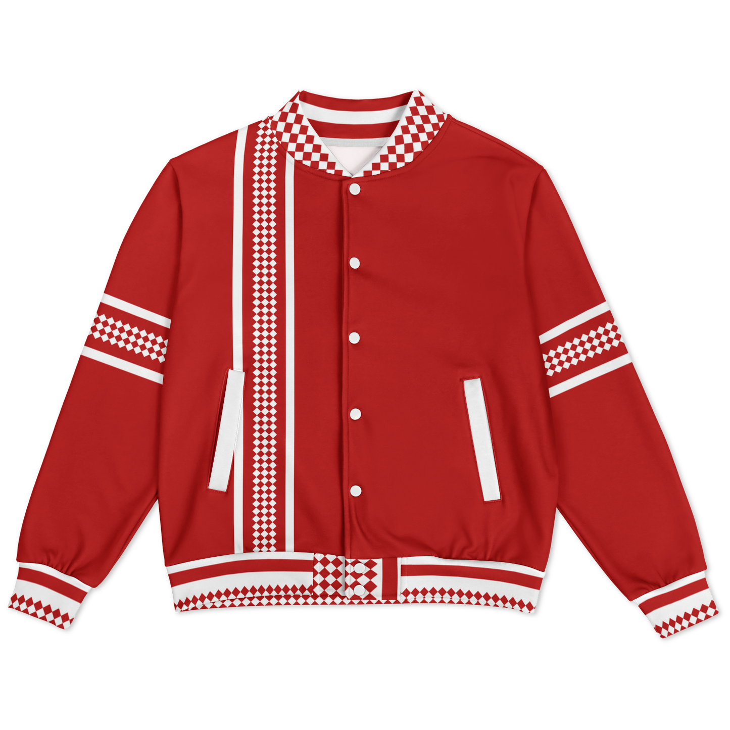 Baseball Jacket - Red Christmas Numbered