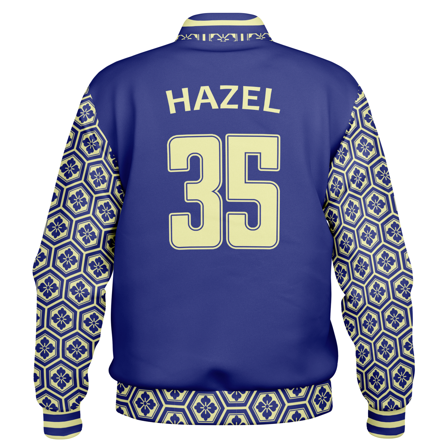 Baseball Jacket - Floral Hex Patterned