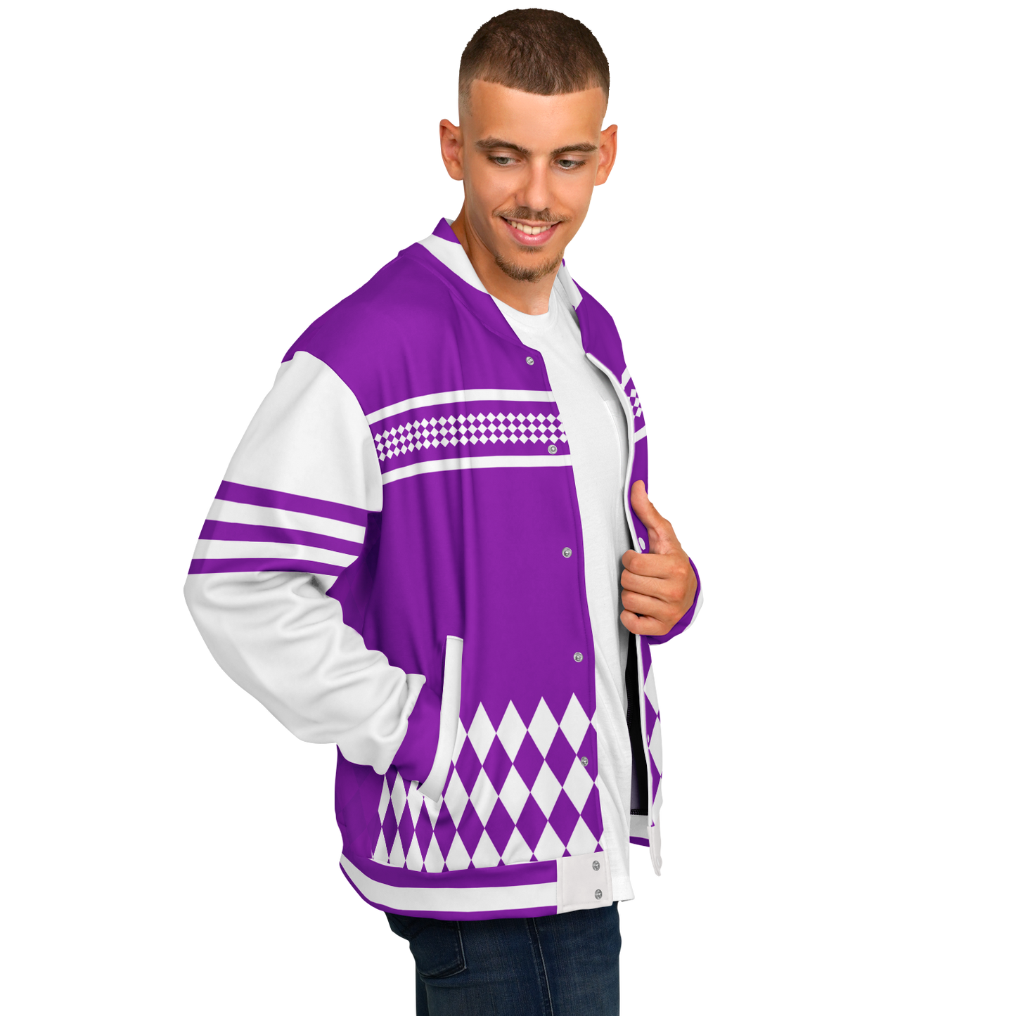 Baseball Jacket - Purple Christmas Numbered