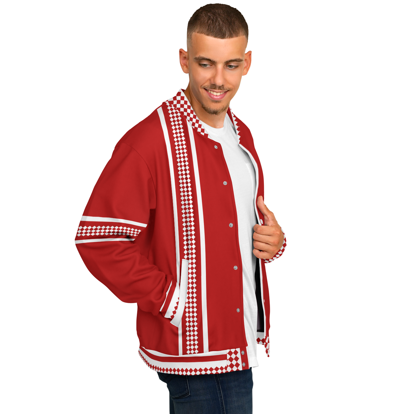 Baseball Jacket - Red Christmas Numbered