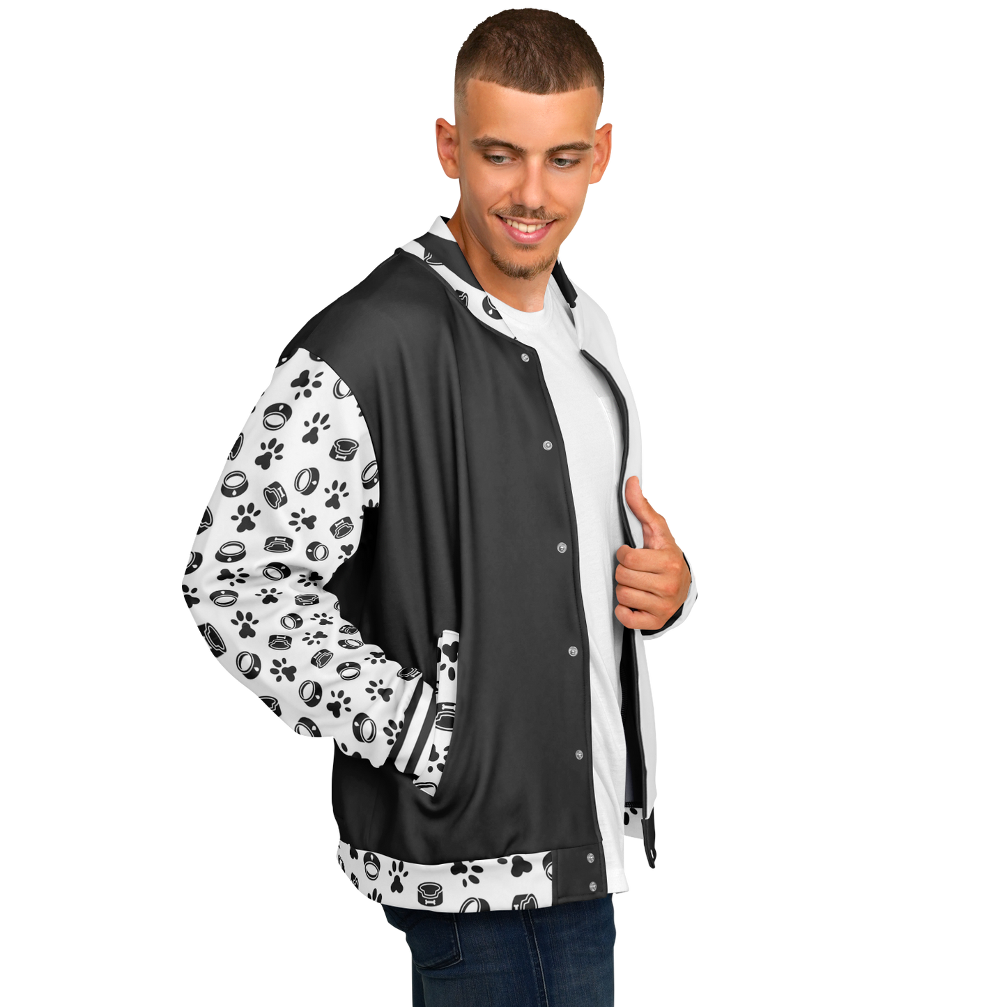 Baseball Jacket - Paw Prints