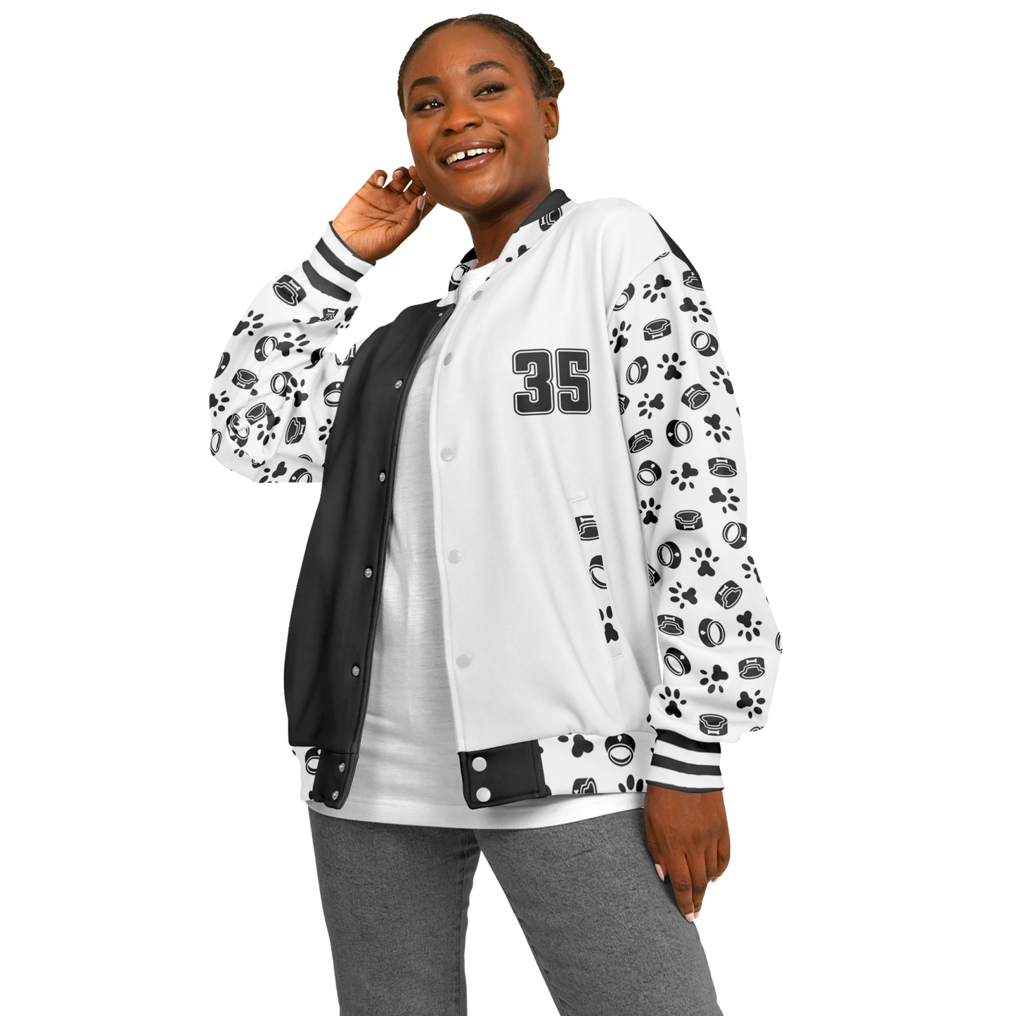 Baseball Jacket - Paw Prints