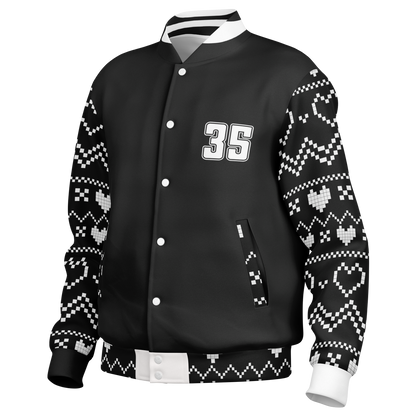 Baseball Jacket - Black Christmas Numbered