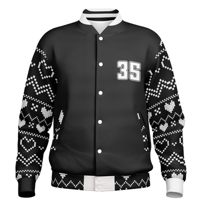 Baseball Jacket - Black Christmas Numbered