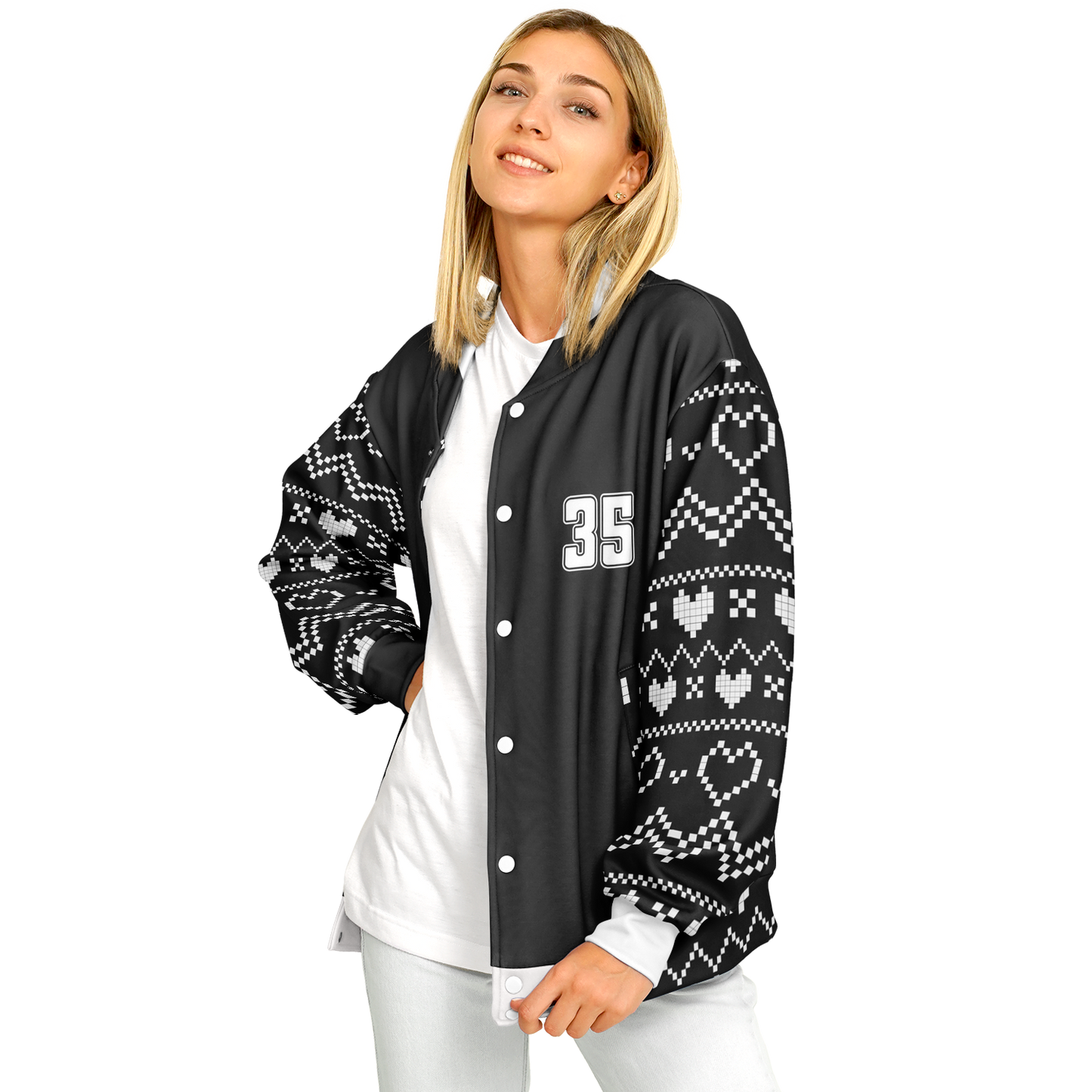 Baseball Jacket - Black Christmas Numbered
