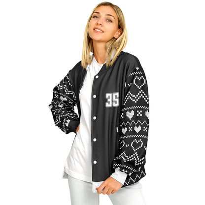 Baseball Jacket - Black Christmas Numbered