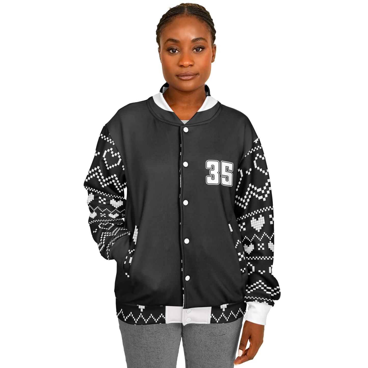 Baseball Jacket - Black Christmas Numbered