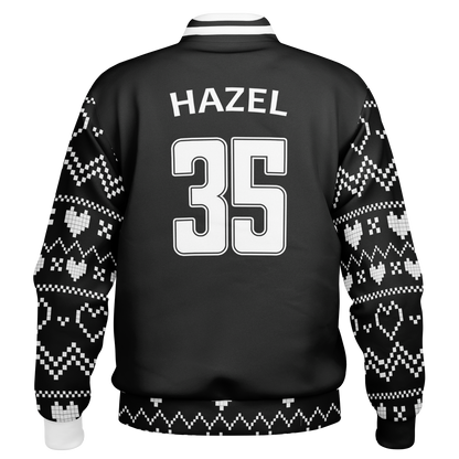 Baseball Jacket - Black Christmas Numbered