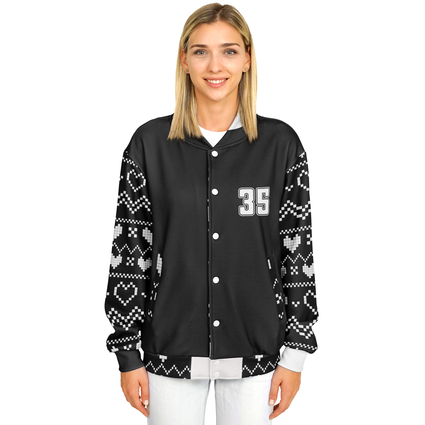 Baseball Jacket - Black Christmas Numbered