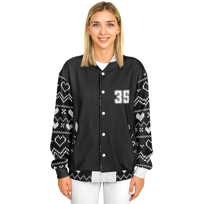 Baseball Jacket - Black Christmas Numbered