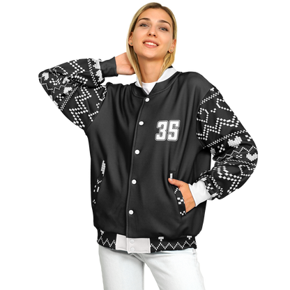 Baseball Jacket - Black Christmas Numbered