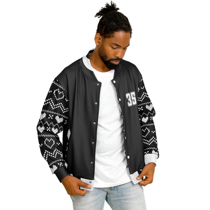 Baseball Jacket - Black Christmas Numbered