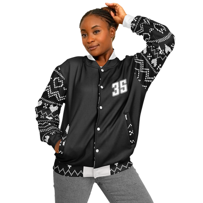 Baseball Jacket - Black Christmas Numbered