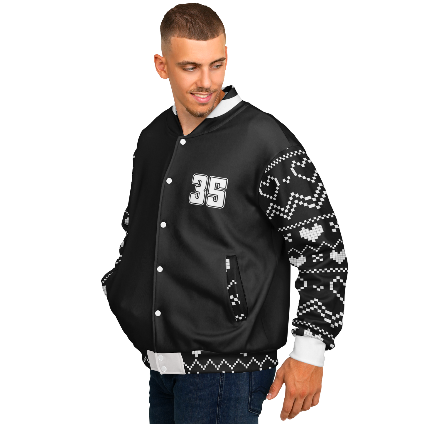 Baseball Jacket - Black Christmas Numbered