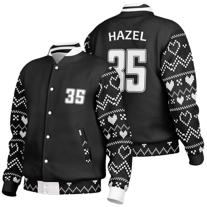 Baseball Jacket - Black Christmas Numbered
